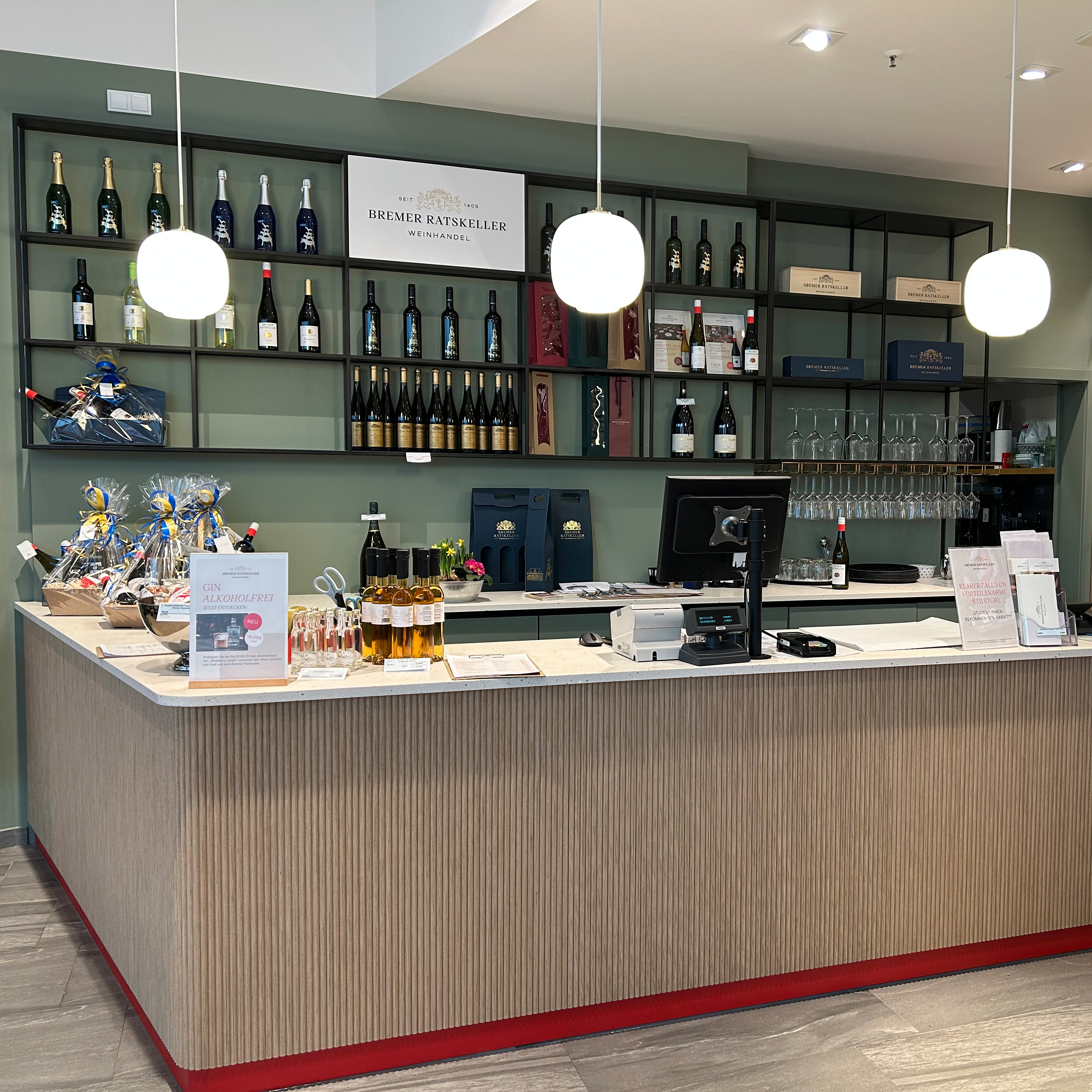 Kassentresen vom Bremer Ratskeller im Weserpark