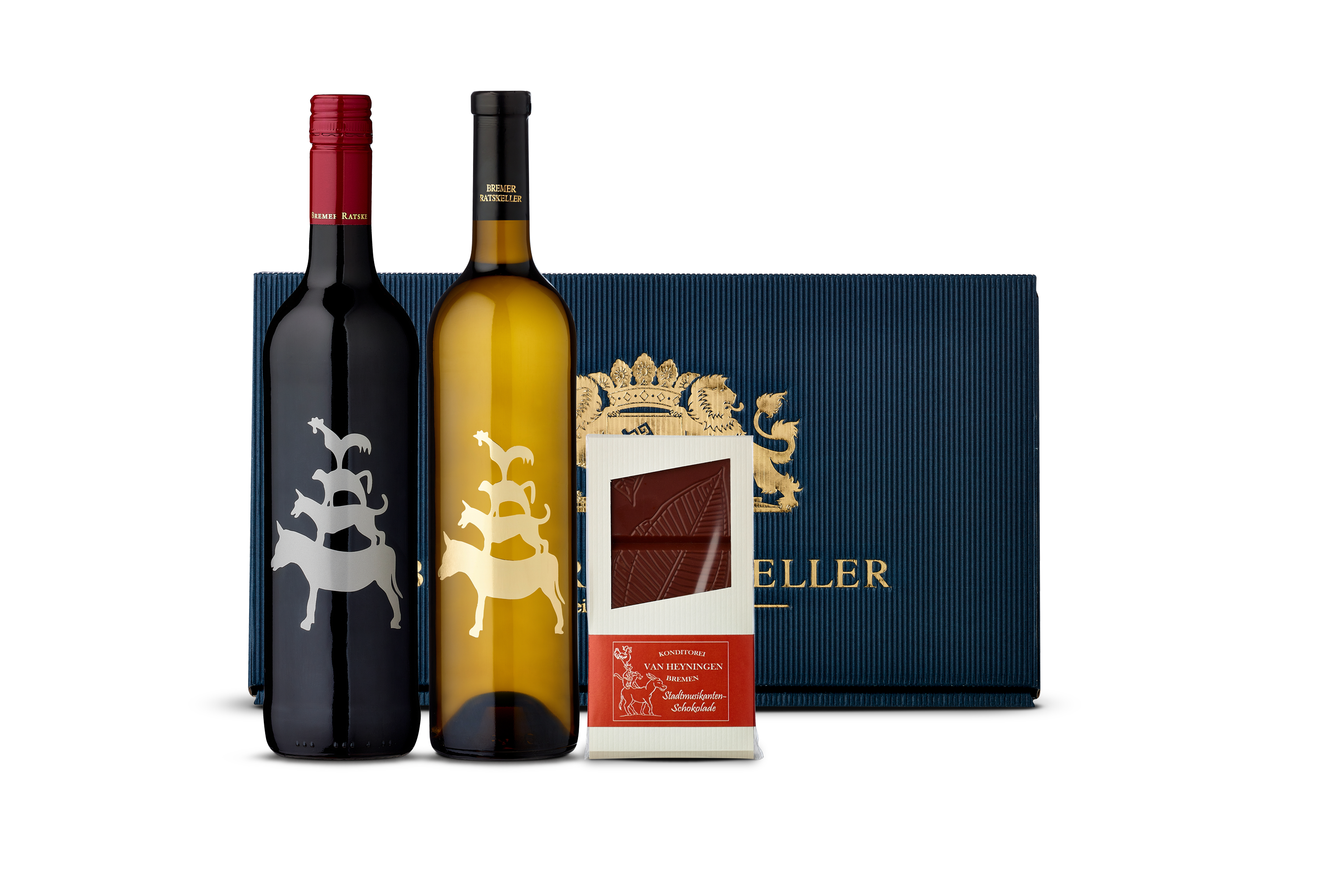 Präsent Stadtmusikanten im 2er Schmuckkarton Präsent Stadtmusikanten im 2er Schmuckkarton