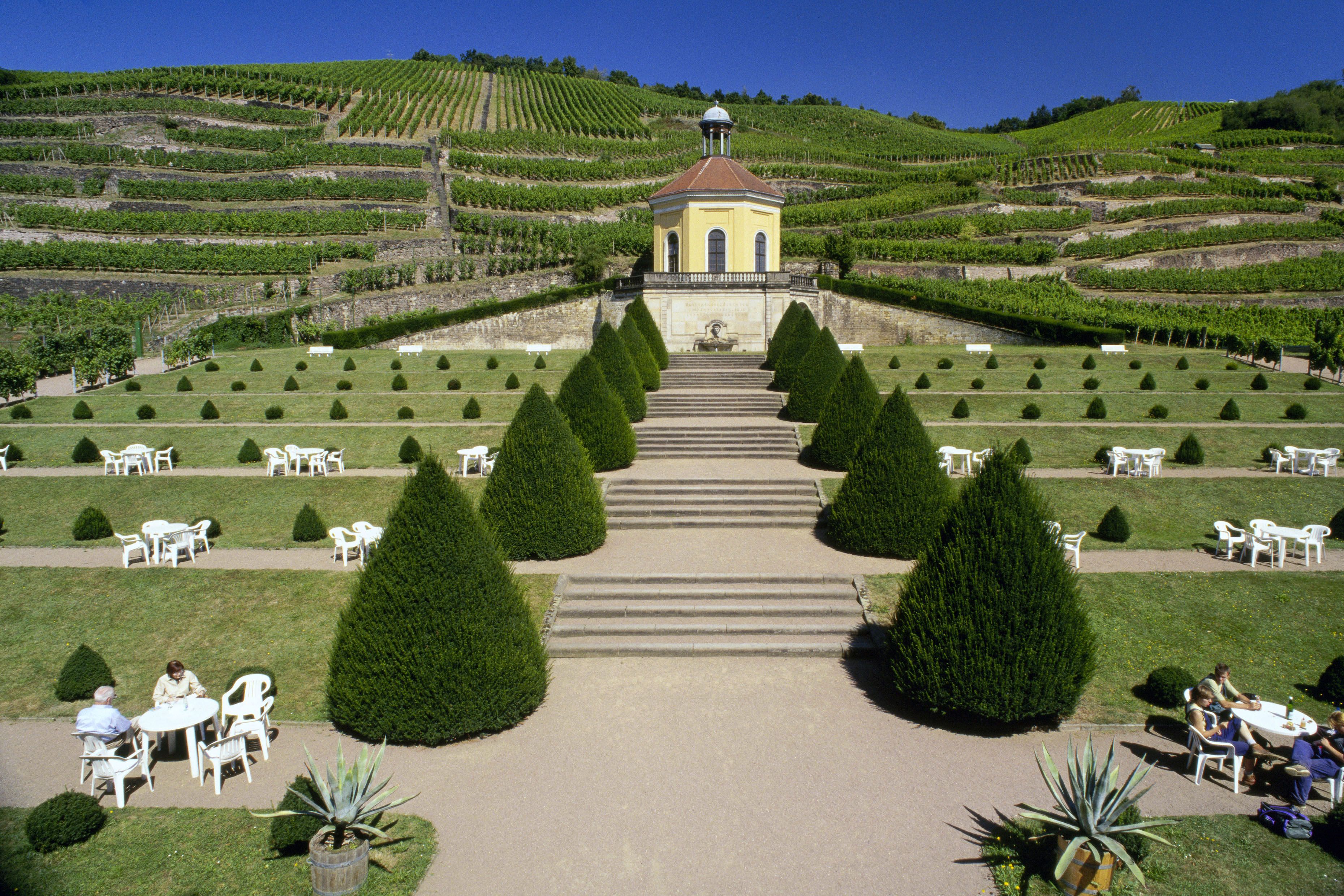 Weinanbaugebiet Sachsen Parkanlage Schloss Wackerbarth